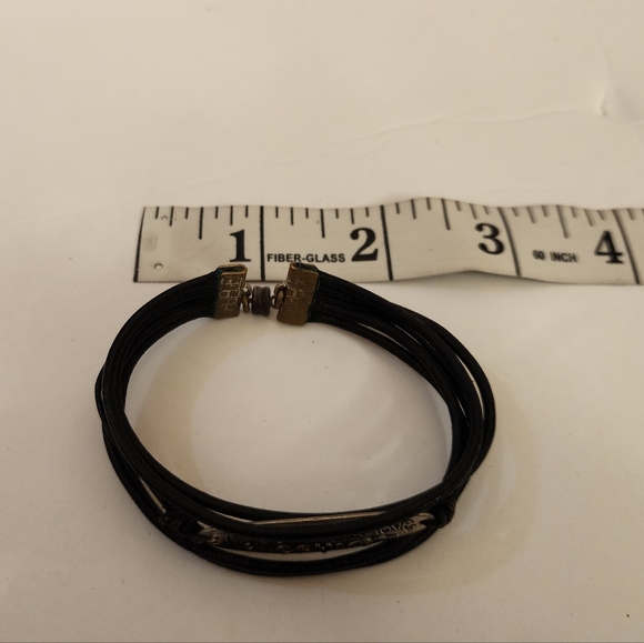 All You Need Is Love Leather Cord Metal Bracelet - Picture 3 of 3